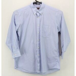 Kirkland Signature Shirt Size 16.5  32/33 Mens Button Down LS Multicolor Striped